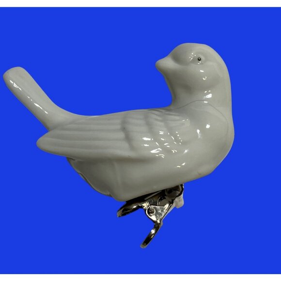 Porcelain Bird-Shaped Clip on Dove ornaments - Picture 3 of 9